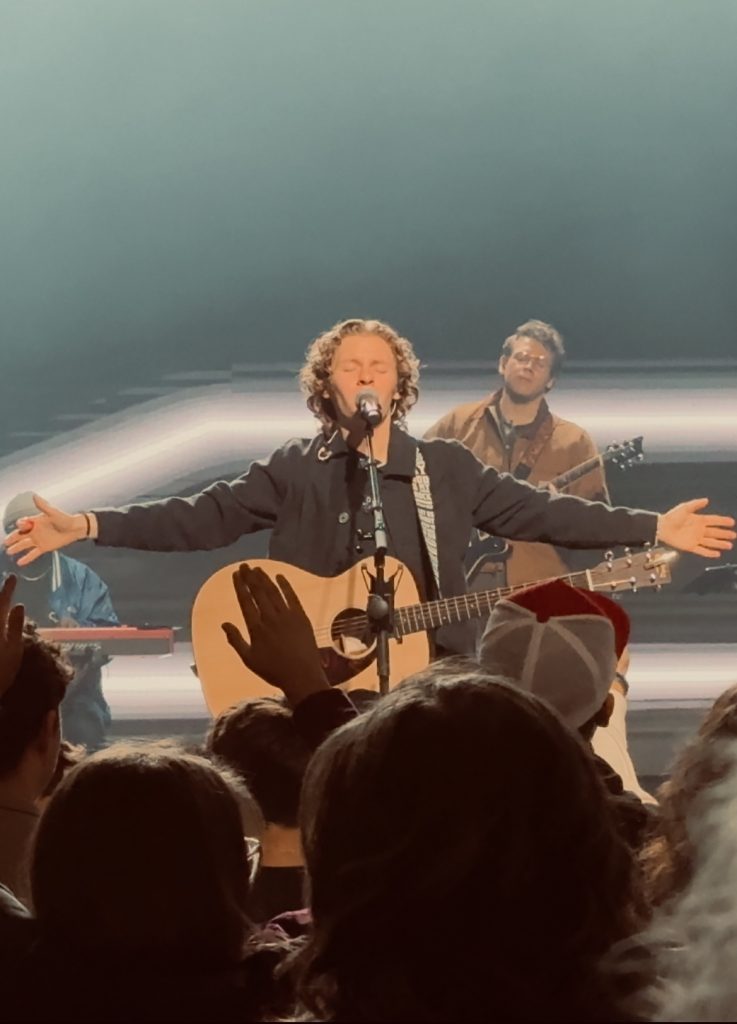 Pastor Will leading worship